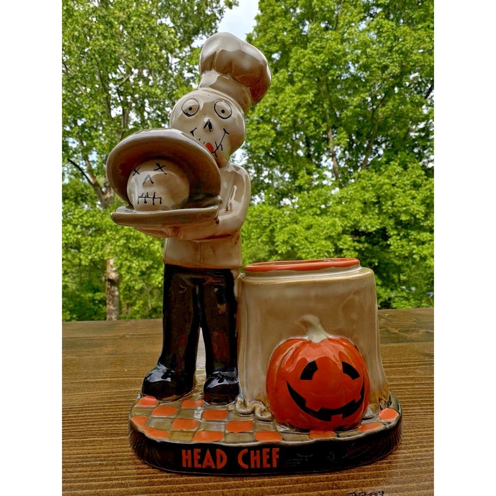 Yankee Candle Boney Bunch Head Chef 2017 Tealight Holder Halloween